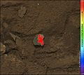 "Tintina" broken hydrated rock on Mars – viewed by Curiosity (January 19, 2013; analysis).[14][20]