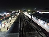 Platform 4 and 5 of Mughalsarai Junction from flyover