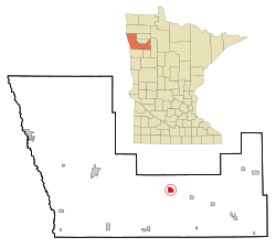 Location of Mentor, Minnesota