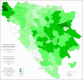 Share of Muslims in Bosnia and Herzegovina by municipalities 1981
