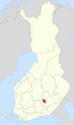 Location of Hirvensalmi in Finland