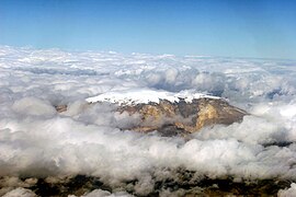 Aerial view of the summit of Nevado de Santa Isabel