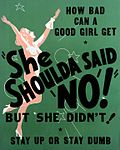 Theatrical poster for She Shoulda Said 'No!' (1949)