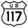 U.S. Route 117 marker