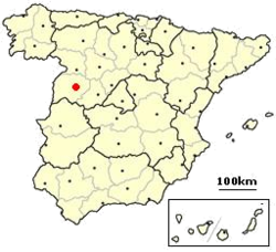 Location of Salamanca in Spain