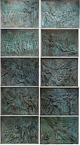 Ten bas-relief to commemorate March 1, 1919 Independence Movement