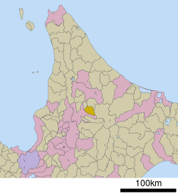 Location of Tōma in Hokkaido (Kamikawa Subprefecture)