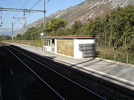 Turtmann village train station