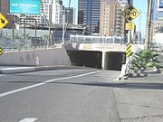 The Central Avenue Underpass was built in 1940 and is located on Central Avenue just south of Madison Street in downtown Phoenix. The above bridge was originally built for the ATSF railway.