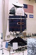 The SDS-2 satellite during pre-launch preparations