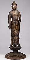 Standing Kannon Bosatsu (Avalokitesvara), 12th century, Heian period, Tokyo National Museum, Japan.