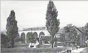 Rail bridge in Alzey in about 1900