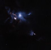 A broader view of the Taurus Molecular Cloud region. HL Tauri is shrouded in the bright blue region at upper center-left.