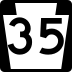 Pennsylvania Route 35 marker