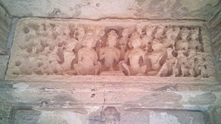 The panel depicting the marriage of Shiva and Parvati, Temple No. 2