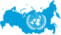Flag map of Russia (United Nations)