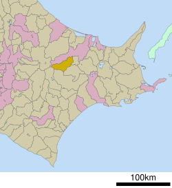 Location of Oketo in Hokkaido (Okhotsk Subprefecture)
