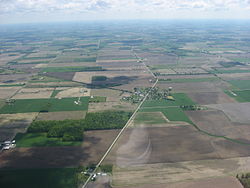Adrian, an unincorporated community in southeastern Big Spring Township