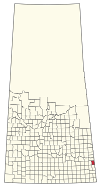 Location of the RM of Moosomin No. 121 in Saskatchewan