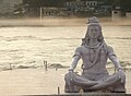 A statue of Shiva meditating at Parmarth Niketan on the Ganges