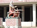 Bhagwan Valmiki Tirath Sthal, temple, Statue of Valmiki imparting training to Lov Kush