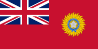 Civil ensign of British India, which was also sometimes used to represent India internationally.