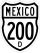 Federal Highway 200D marker