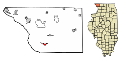 Location of Hanover in Jo Daviess County, Illinois