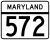 Maryland Route 572 marker