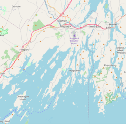 Current towns of Brunswick, Topsham and Harpswell, Maine