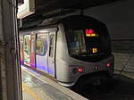 MLR E67-E114 at Hung Hom station on its third last day of service on 4 May 2022