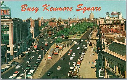 Kenmore Square in the 1950s, after the bus terminal was built