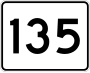 Route 135 marker