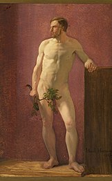 Study of a Young Male Model with a Branch in His Hand (1843)