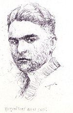 From an early sketch of Albanian writer Lasgush Poradeci[1]