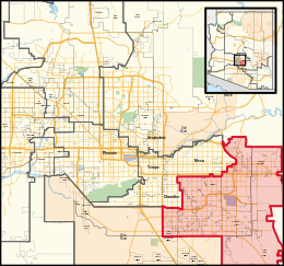 Map of Arizona's 5th congressional district
