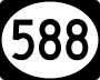 Mississippi Highway 588 marker