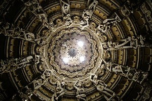 Jain temple ceiling inside jaisalmer fort