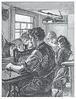 Jewish tailor's workshop 1891