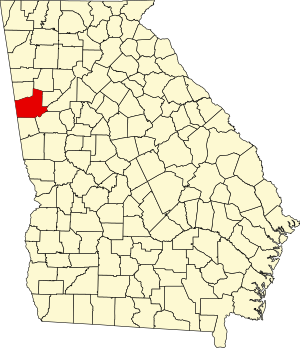 Map of Georgia highlighting Carroll County
