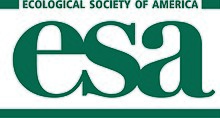 The letters ESA in large font with the words, Ecological Society of America written on top. Text color is teal.