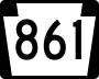 Pennsylvania Route 861 marker