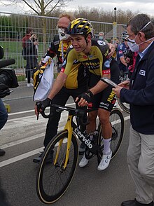 Wout Van Aert after winning the race