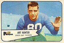 Hunter's Bowman trading card showing a stylized photo of him in uniform