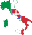 Flag map of the Kingdom of Italy (1866)