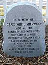 Grace Sherwood memorial stone