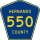 County Road 550 marker