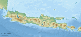 Map showing the location of Mount Ciremai National Park