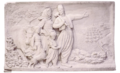 Sculpture relief of agriculture farming.