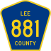 County Road 881 marker